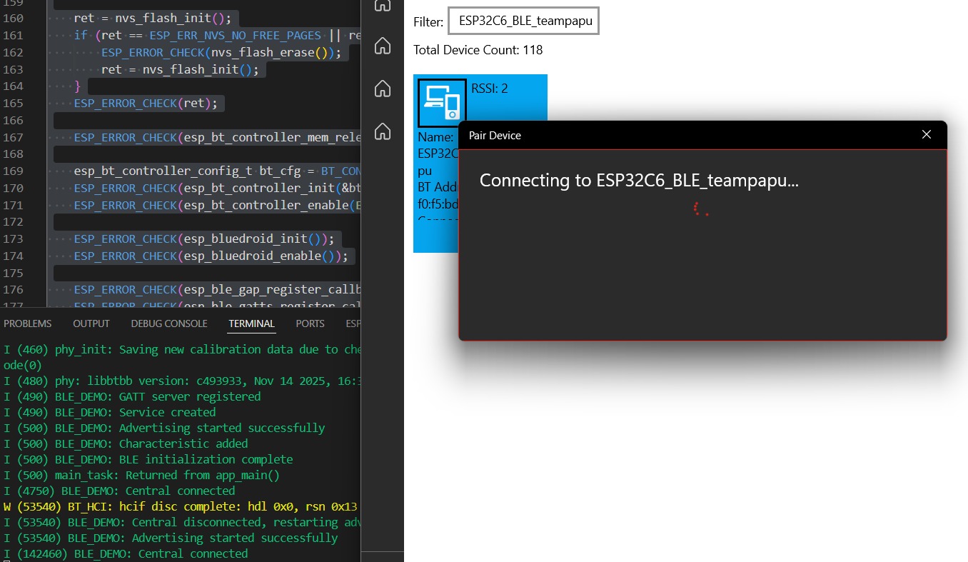 Serial Monitor BLE Startup