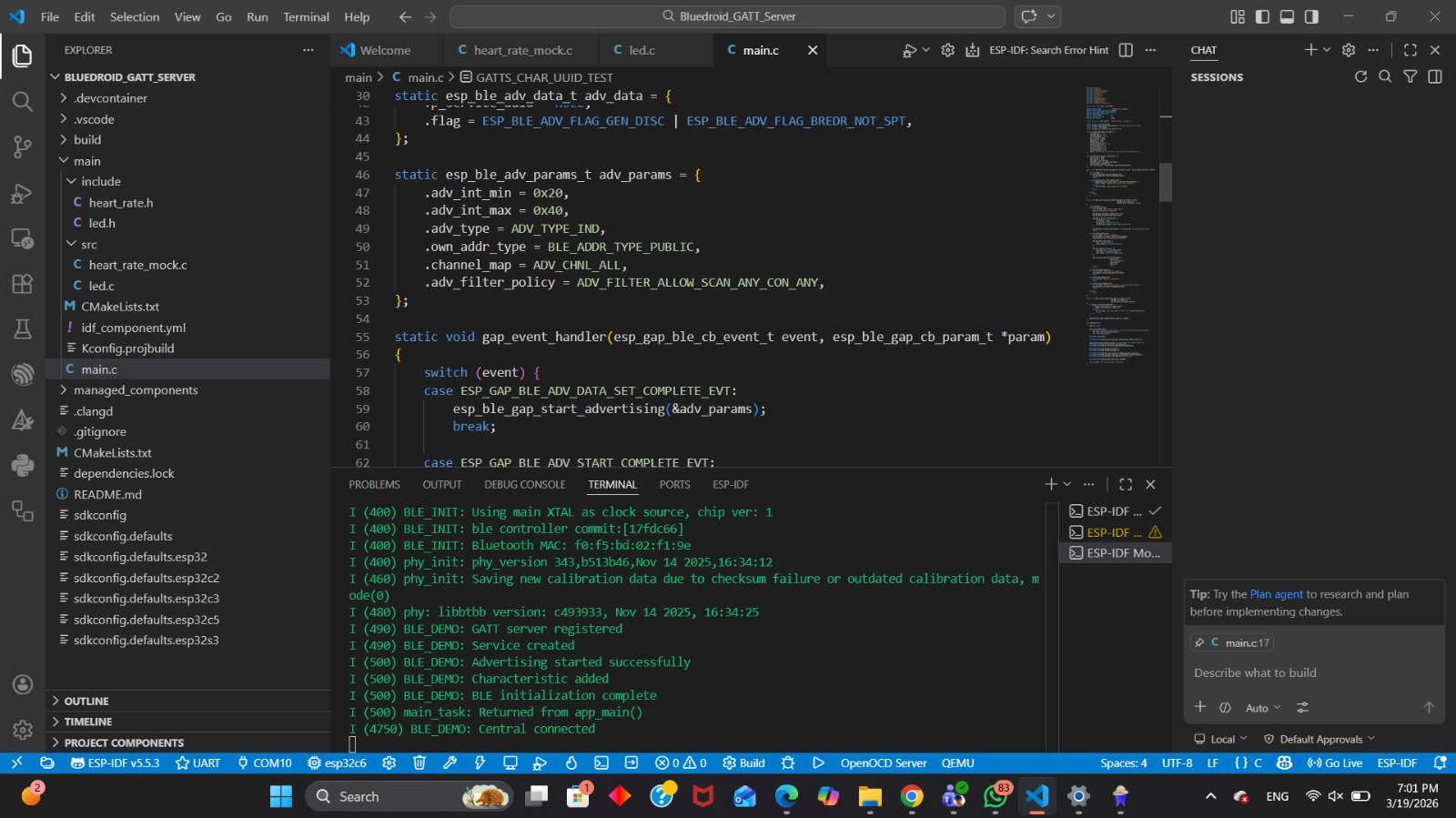 Service and Characteristic